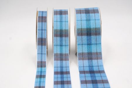 Himmelblau und Kohlenstoffgrau Karomusterband_AI